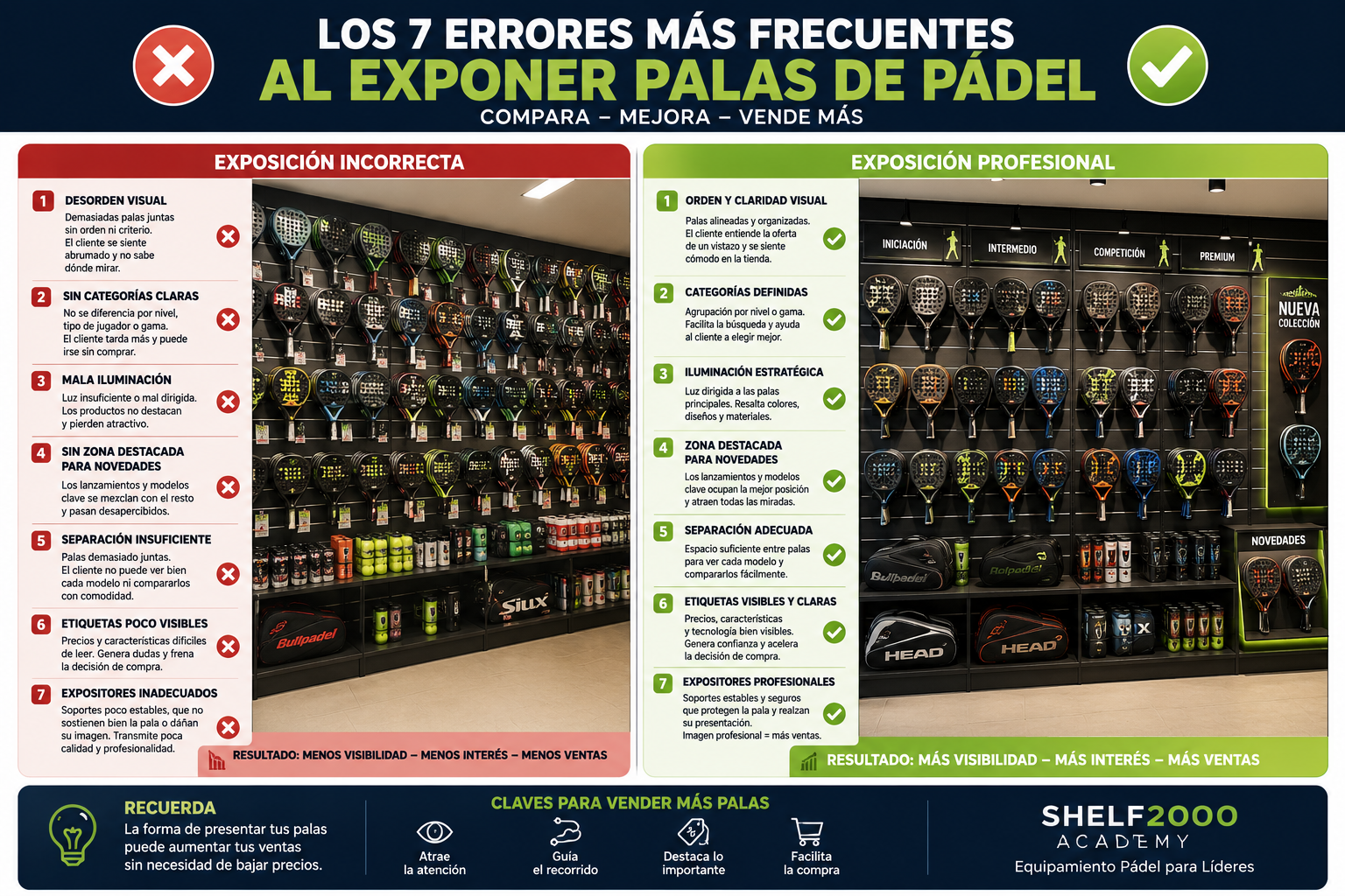 LOS 7 ERRORES AL MONTAR UNA TIENDA DE PADEL